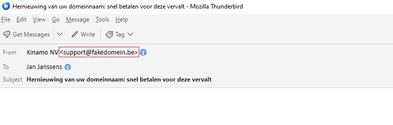 2025 phishing email